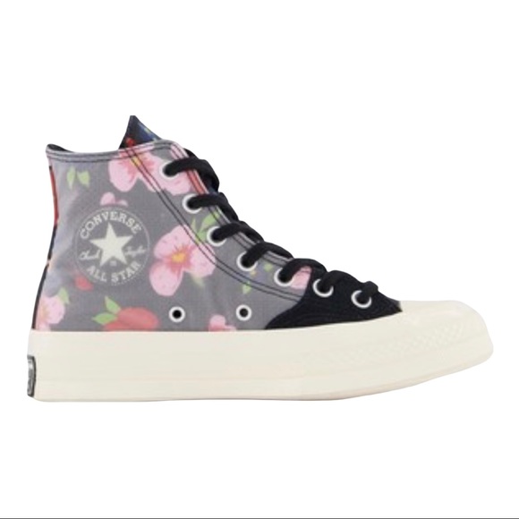 Converse Shoes - Converse Chuck Taylor 70 Floral Black Egret High Top Sneakers Size 6 Women